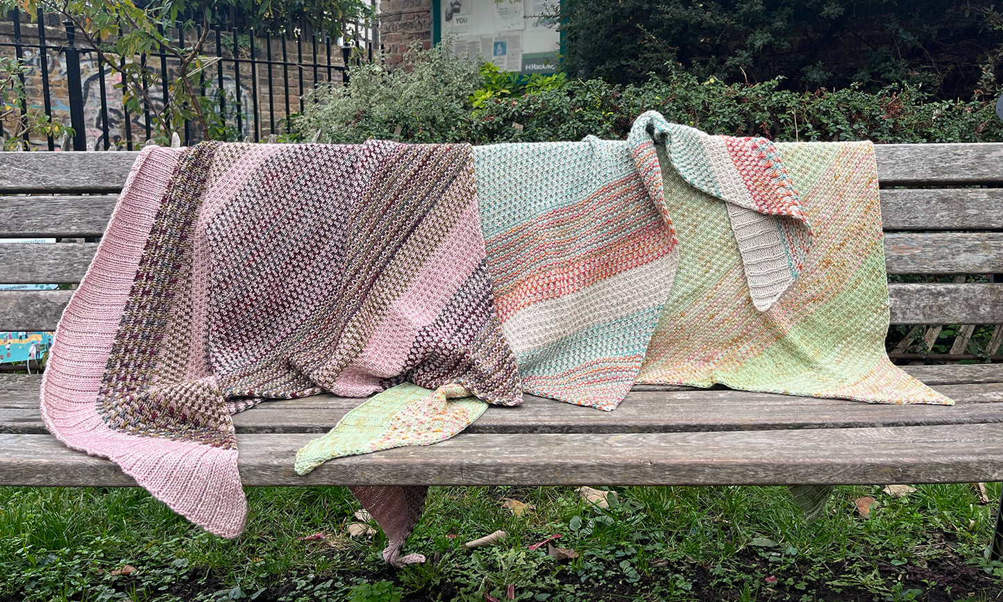 Yarn Kit – Botanicals, Favn Shawl by May Linn Bang