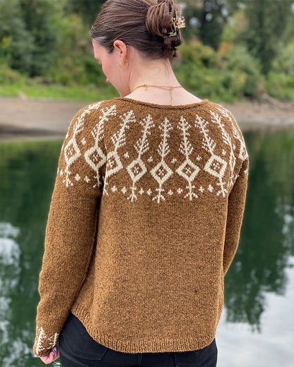 Yarn Kit – Frozen Lake pullover by Kay Hopkins