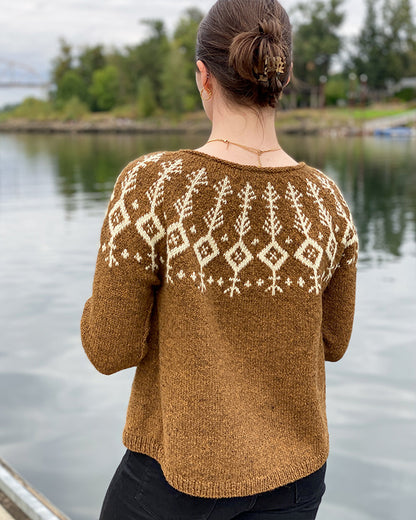 Yarn Kit – Frozen Lake pullover by Kay Hopkins