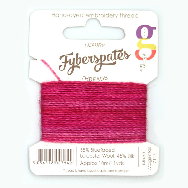 Fyberspates: Gleem Lace Embroidery Thread - Mixed Magentas 711E