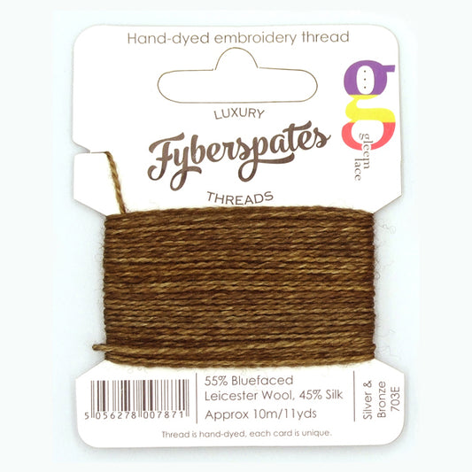 Fyberspates: Gleem Lace Embroidery Thread - Silver & Bronze 703E