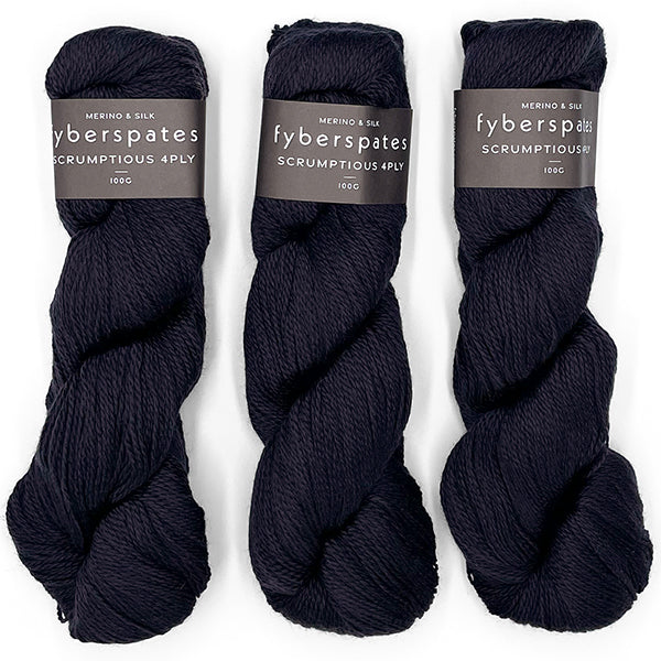 Fyberspates: Scrumptious 4Ply/Sport – 342 Noir