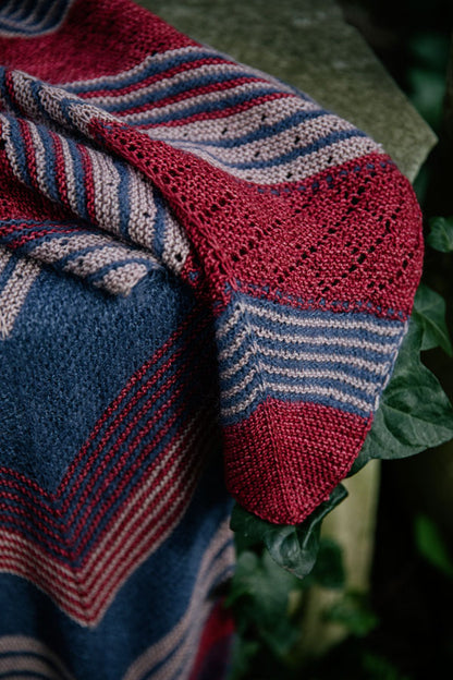 Knit with Attitude Yarn Kit - Anniversary Collection - Junction Road Shawl by Natalie Selles