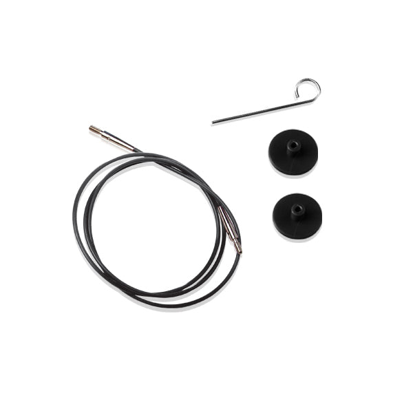 KnitPro: Black Interchangeable Cables-80 cm / 32”