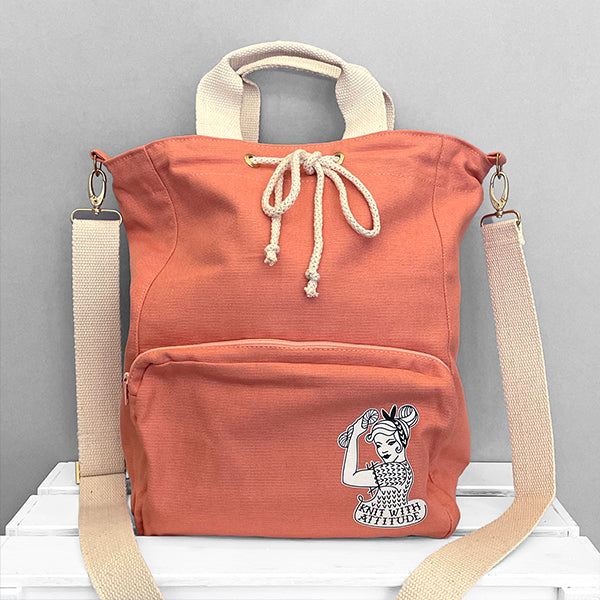 Knit with attitude: KWA Crossbody - Peach