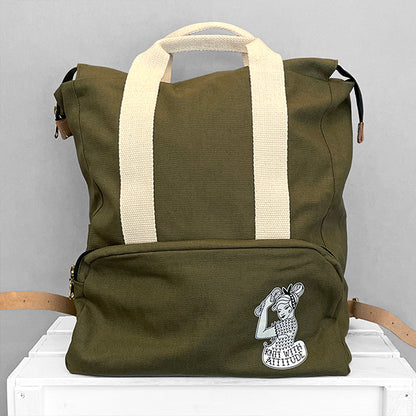 Knit with attitude: KWA Rucksack - Khaki