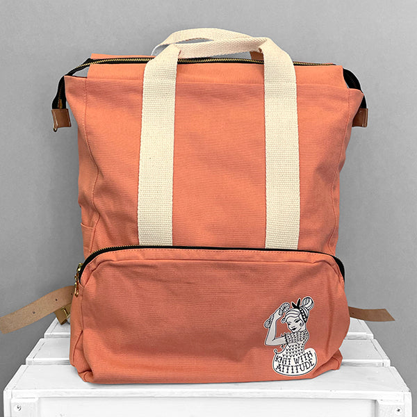 Knit with attitude: KWA Rucksack - Peach