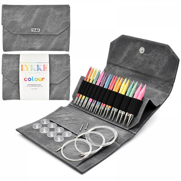 LYKKE: Colour 5" Interchangeable Needle Set - Grey Denim