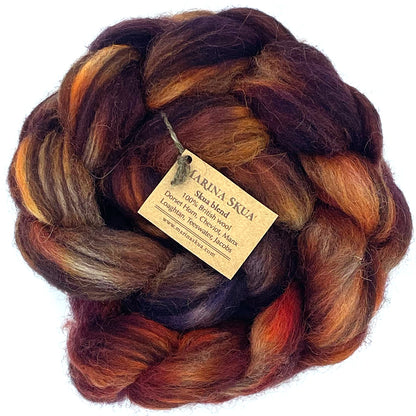 Skua Blend hand-dyed British wool tops