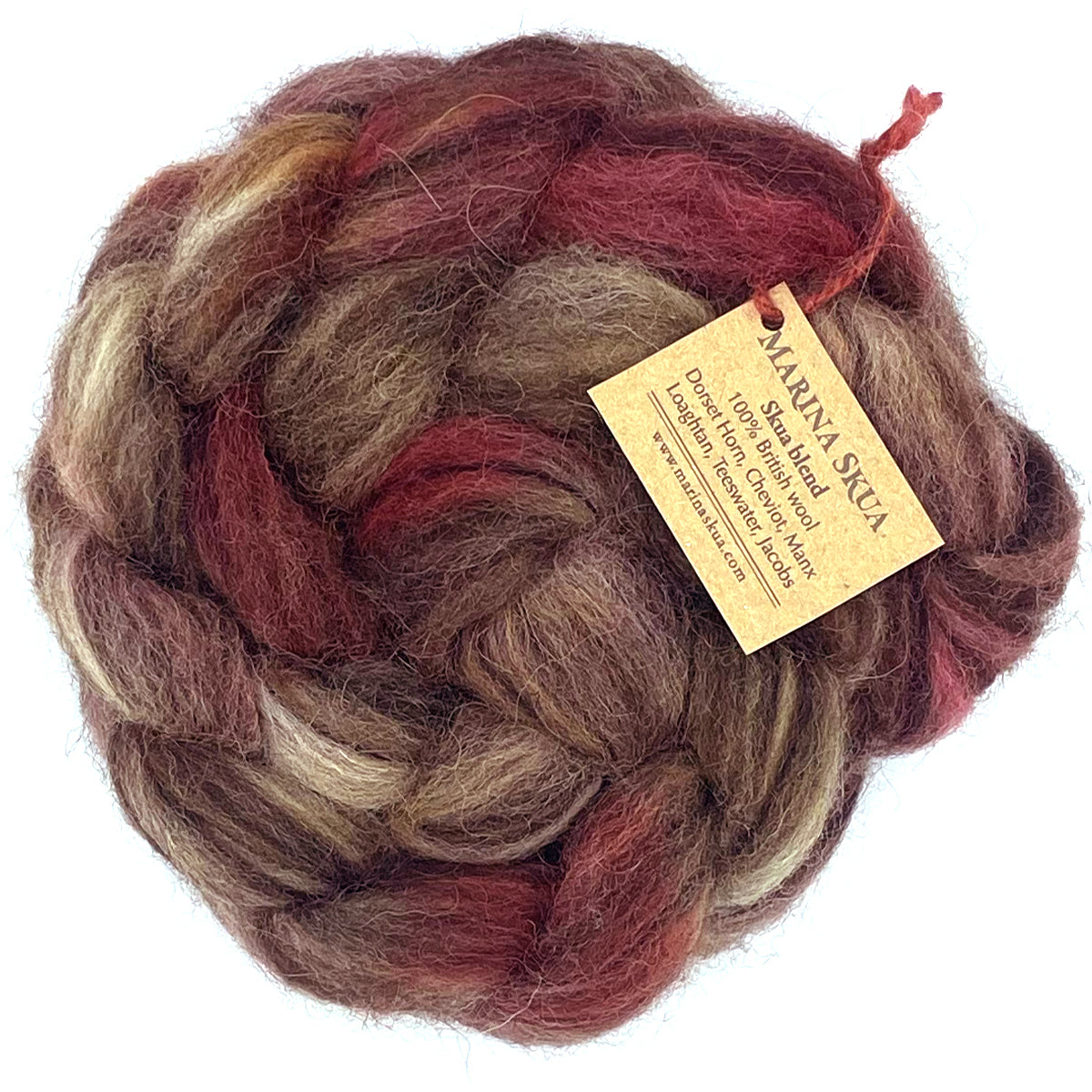 Skua Blend hand-dyed British wool tops