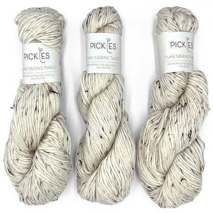 Pickles: Tjukk Merino Tweed  - Ubleket Tweed