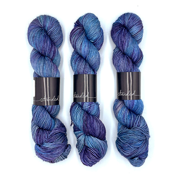 Stranded Dyeworks: BFL Nylon – Blue Rinse