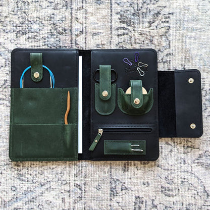 Thread & Maple: Notions Clutch - Black and Green