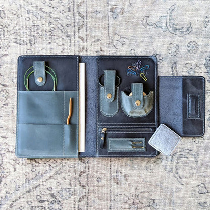 Thread & Maple: Notions Clutch - Midnight and Denim