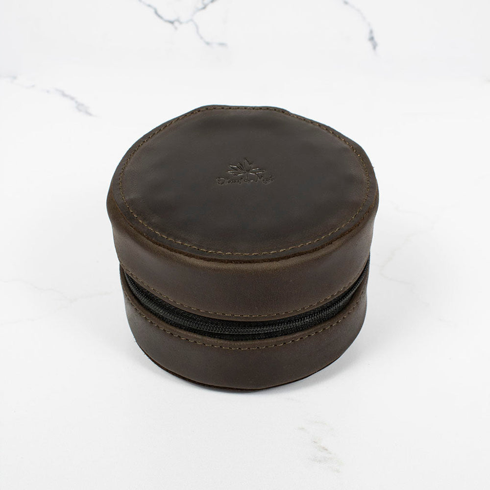 In the Round Leather Zip Case