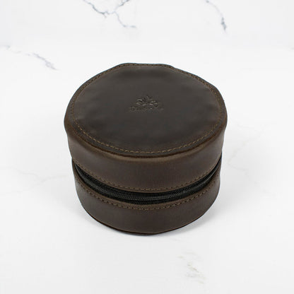 In the Round Leather Zip Case