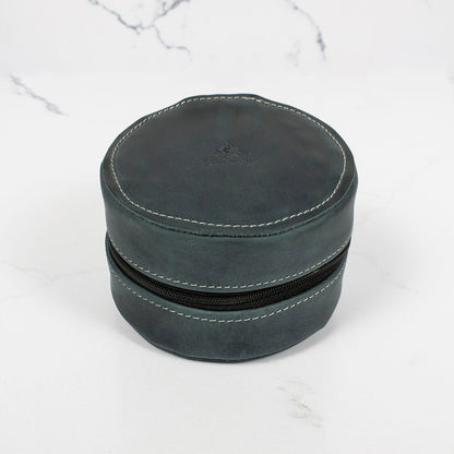 In the Round Leather Zip Case