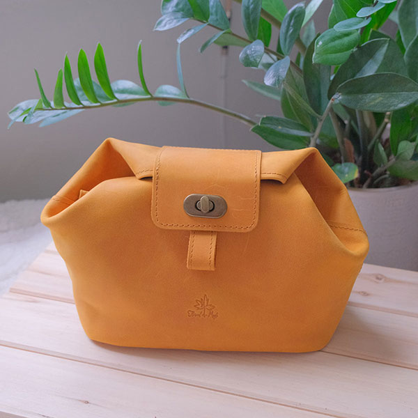 Leather Pop Up Bag