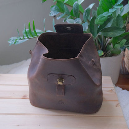 Leather Pop Up Bag