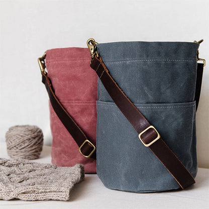 Twig & Horn: Waxed Canvas Bucket Bag