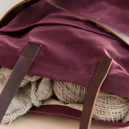 Waxed Canvas Crossbody Tote