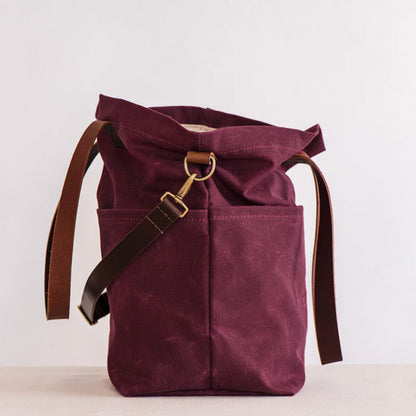 Waxed Canvas Crossbody Tote