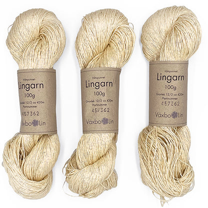 Växbo Lin: Lingarn 12/2 – Pale Bleached