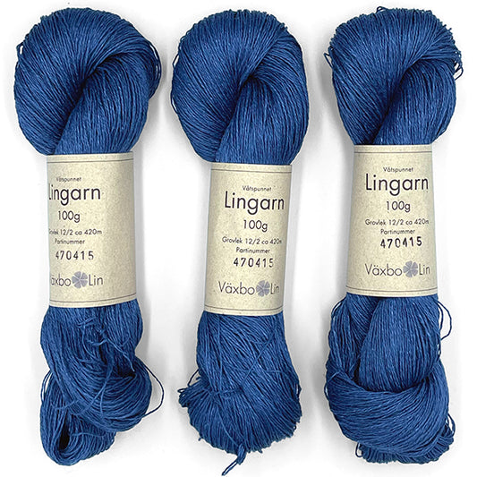 Växbo Lin: Lingarn 12/2 – Blue