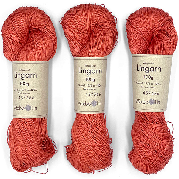 Växbo Lin: Lingarn 12/2 – Brick Red