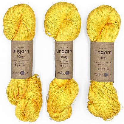 Växbo Lin: Lingarn 12/2 – Yellow