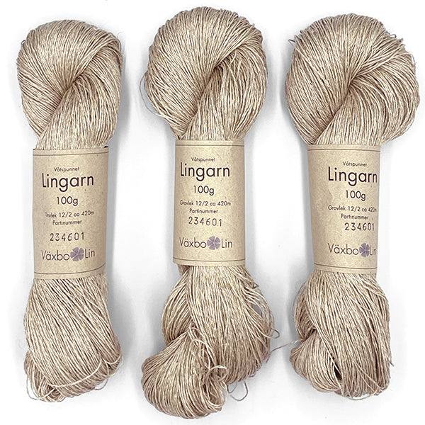 Växbo Lin: Lingarn 12/2 – Unbleached