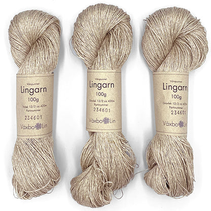 Växbo Lin: Lingarn 12/2 – Unbleached