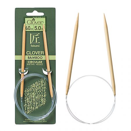 Clover: Takumi – Bamboo Circular Needles 60cm/24inch 5.5mm/UK5/US9