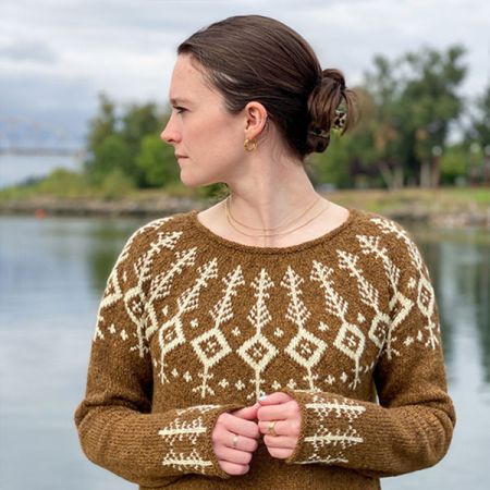 Knit with Attitude: Yarn Kit – Frozen Lake pullover by Kay Hopkins