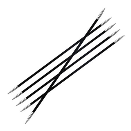 KnitPro: Karbonz Double Pointed Needles 15cm - 1mm / UK- / US000 