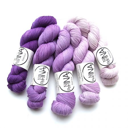 Ninapetrina: Tynn Rosy Merino Gradient – Purple
