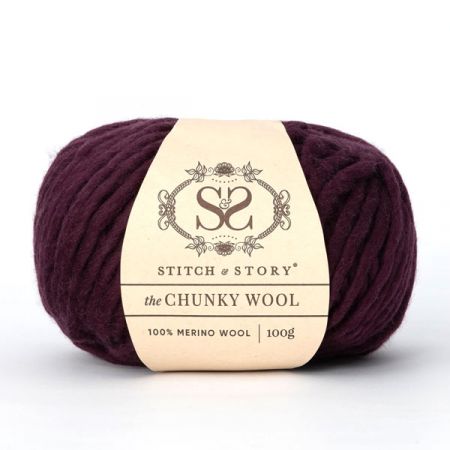 Stitch & Story: The Chunky Wool – Rich Plum