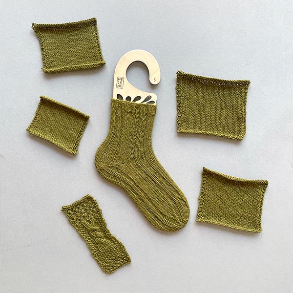 Swatches and a Sock - Knitting Katla Sokkaband